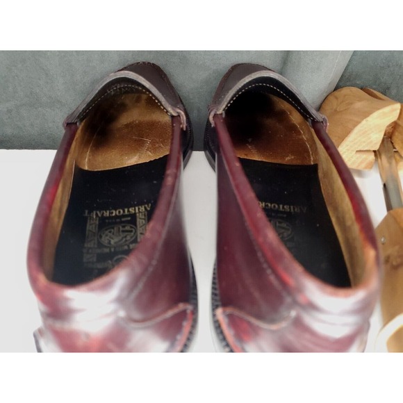 Johnston & Murphy Aristocraft USA Made Cordovan Leather Penny Loafer US 12 A - Picture 9 of 14